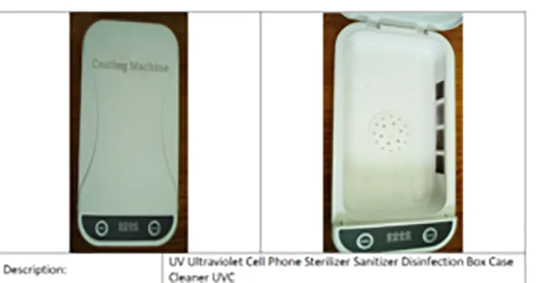 Sterilizzatore UV «UV Ultraviolet Cell Phone Sterilizer Sanitizer Disinfection Box Case Cleaner UVC» — foto 2 dell'alert A12/00960/20