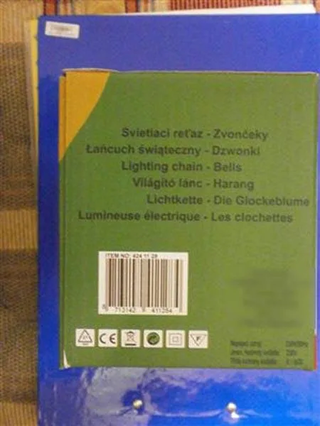 Catena di illuminazione «Vánocní Dekorace; Svítící Retez 5,5 m zvonky» — foto 2 dell'alert A12/0625/15