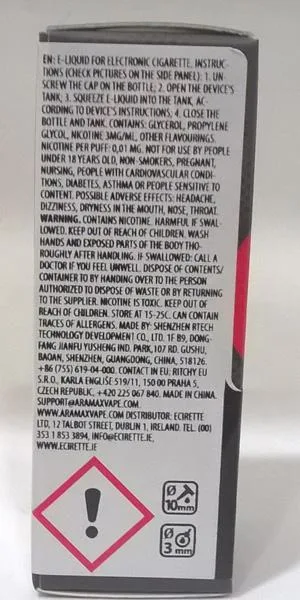 Liquido per sigarette elettroniche «Vape Juice» — foto 2 dell'alert A12/0971/18