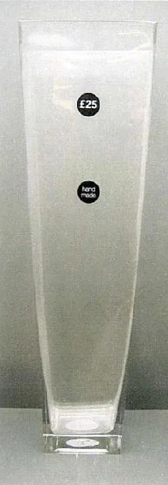 Vaso di vetro – 50 cm quadrato Top Vaso di vetro trasparente — foto 1 dell'alert 1299/07