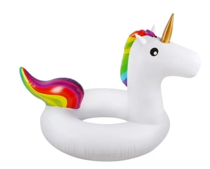 Unicorno gonfiabile «Vattenleksaker uppblåsbar cirkel Baby Flamingo Float Simring Uppblåsbar»