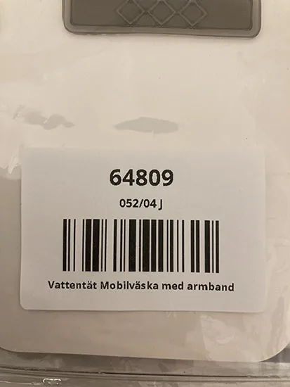 Custodia per cellulare impermeabile con bracciale «Vattentät Mobilväska med armband» — foto 1 dell'alert A12/01583/21