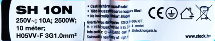 Cavo di prolunga «Védőérintkezős hálózati hosszabbító» (Steck!)