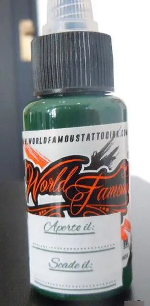 Inchiostro del tatuaggio «Vegas Green» (World Famous Tattoo Ink)