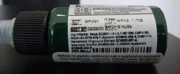 Inchiostro del tatuaggio «Vegas Green» — foto 4 dell'alert A12/1517/18