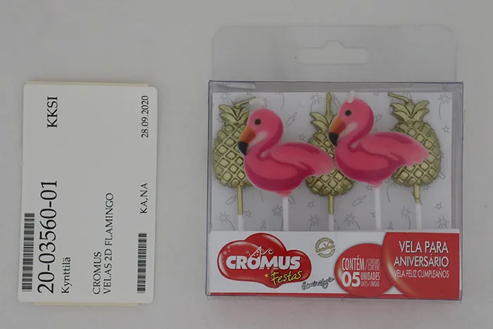 Candela «Velas 2D Flamingo» (Cromus Festas)