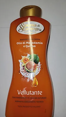 Crema bagno e doccia «Vellutante Olio di Macadamia e Quinoa -  Rigenerante Ametista e Orchidea» (SPUMA DI SCIAMPAGNA)
