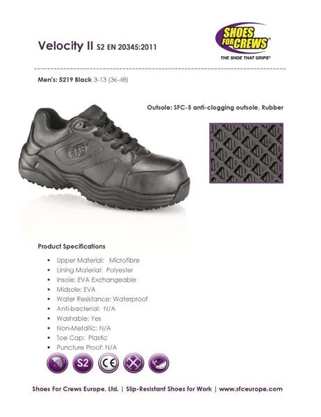 Scarpe di sicurezza «Velocity II» (Shoes for Crews)