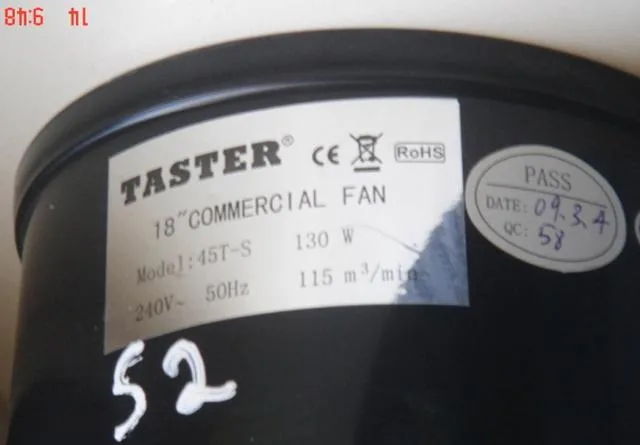 Ventilatore elettrico – Ventilatore commerciale da 18" (Taster)