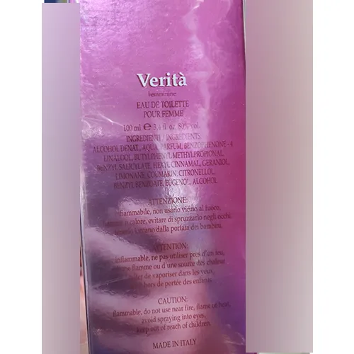 Eau de toilette «Verità» — foto 2 dell'alert A12/01279/24