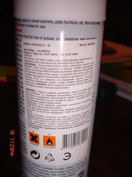 Vernice spray – ABRO-20 — foto 2 dell'alert 0409/09