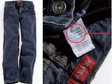 Vestiti per bambini – jeans "Basic-Jeans" blu-nero per bambini (dimensioni 92-176) (Review kids and Review Fourteen)