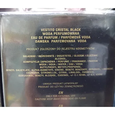 Profumo «VESTITO CRISTAL BLACK» — foto 3 dell'alert SR/00982/25