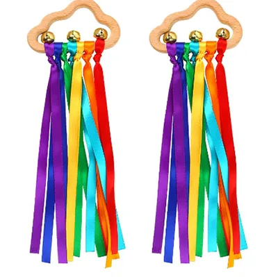 Giocattolo a nastro «VEYLIN Sensory Ribbons for Babies, 2 Pack Rainbow» — foto 2 dell'alert A12/03169/24