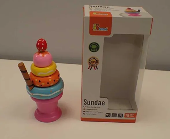 Giocattolo di legno «VIGA toys, Sundae, 18 M+» (VIGA)