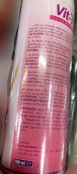 Lozione per l'alleggerimento della pelle «Vit-Fee Whitening Beauty Lotion» — foto 2 dell'alert A12/00447/22