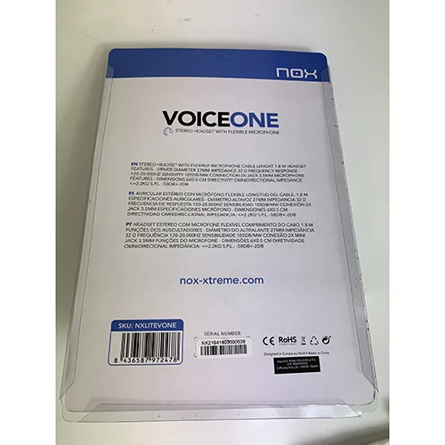 Auricolare con microfono «Voice One» (NOX)