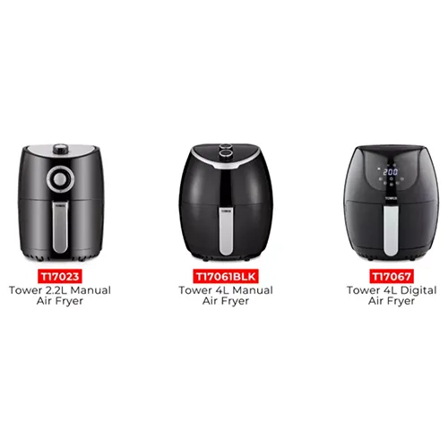 Friggitrice ad aria «Vortx 2.2L Manual Air Fryer, Vortx 4L Manual Air Fryer - Black, Vortx 4L Digital Air Fryer» (Tower)