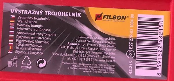 Triangolo di avvertimento «Výstražný trojúhelník» — foto 4 dell'alert A12/0207/19