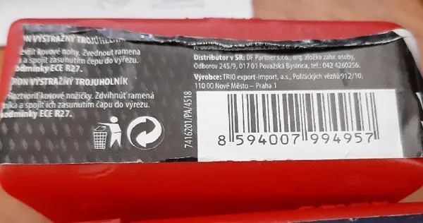 Triangolo di avvertimento «Výstražný trojúhelník/trojuholník» — foto 4 dell'alert A12/1511/19