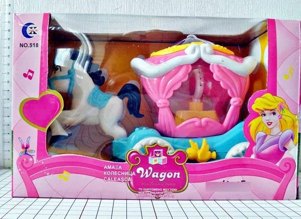 Cavallo e carrozza in plastica «Wagon - my funny pony» (Chuang Xing)