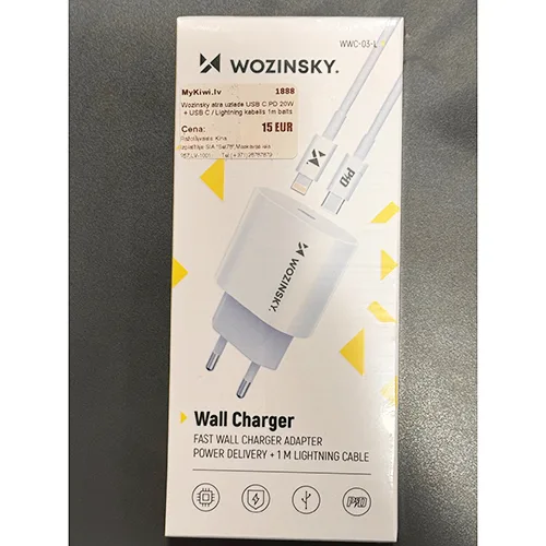 Caricabatterie USB «Wall Charger, Fast Wall Charger Adapter Power Delivery + 1M Lightning Cable» (Wozinsky Universal)