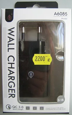 Caricabatterie USB «WALL CHARGER QC 3.0 (on the packaging), FAST CHARGER (on the product)» — foto 3 dell'alert A11/00064/21