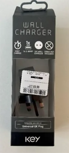Caricabatterie da parete «Wall Charger (Universal UK Plug)» — foto 1 dell'alert A12/03157/23