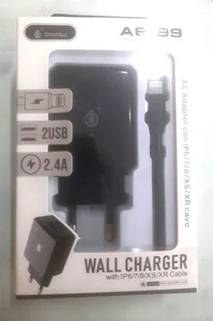 Caricabatterie USB «WALL CHARGER with IP6/7/8/XS/XR Cable (Carregador Cabo de Rede IP6/7/8/XS/XR)» (OnePlus)