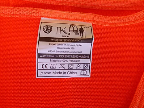 Giubbotto di sicurezza «Warnweste orange» — foto 3 dell'alert A12/02510/23