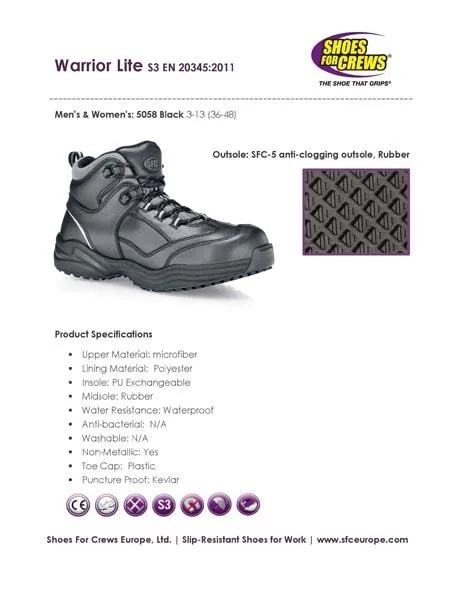 Scarpe di sicurezza «Warrior Lite» (Shoes for Crews)