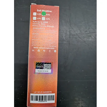 Sigaretta elettronica monouso «WASPE, Strawberry Raspberry Cherry» — foto 3 dell'alert A12/01165/24