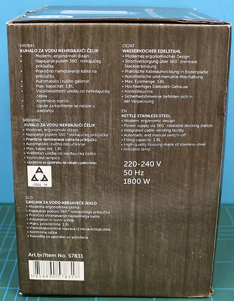 Bollitore elettrico «Wasserkocher Edelstahl» — foto 6 dell'alert A12/00014/23