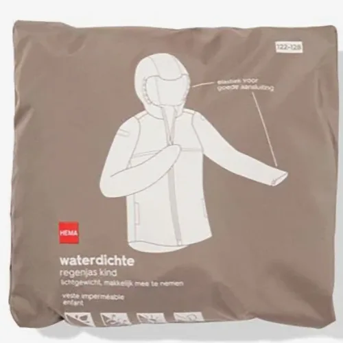 Giacca per bambini «Waterproof rain jacket for children taupe» (Hema)