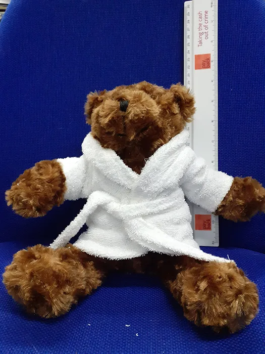 Orso di Teddy «Wellness Teddy with Sewn Eyes and Mini Bathrobe» — foto 3 dell'alert A11/00118/20