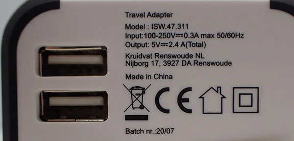 Caricabatterie USB «Wereldstekker / Prise de voyage globale» — foto 4 dell'alert A12/00433/22