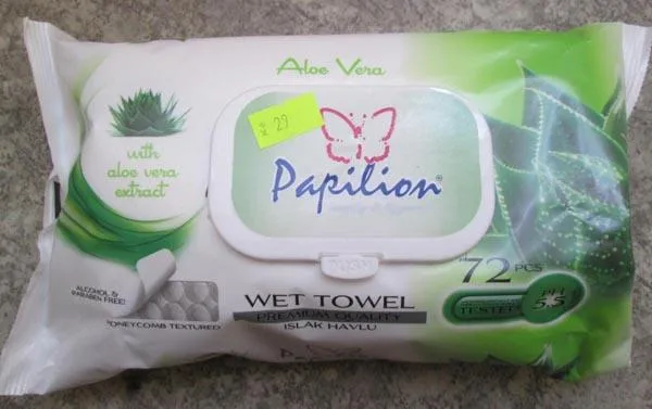 Salviette bagnate «Wet towel Aloe Vera» (Papilion)