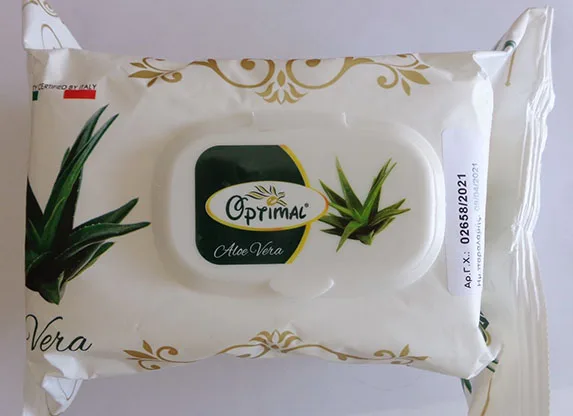 SALVIETTE UMIDE «Wet Wipes Aloe Vera» (Optimal)