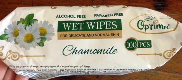 SALVIETTE BAGNATE «Wet Wipes Chamomile» — foto 2 dell'alert A12/01325/21