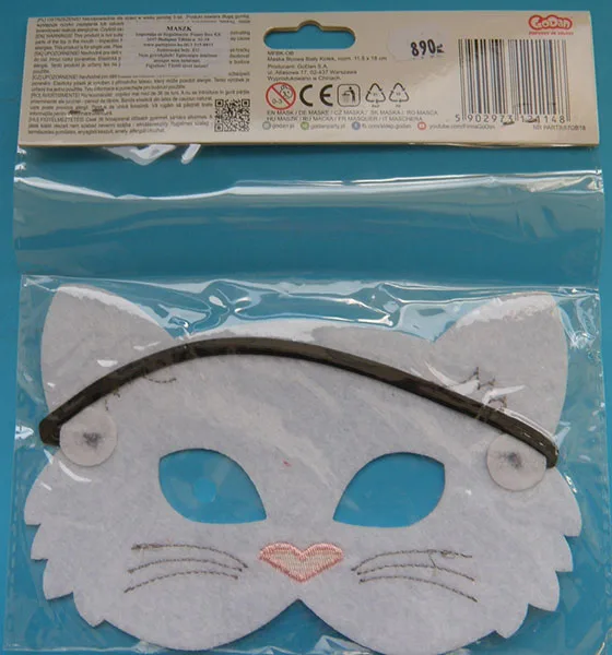 Maschera di fantasia «White Cat Mask / MASZK» (GoDan)