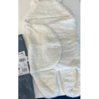 Sacco nanna per bambini «White Fluffy Hooded Teddy Baby Sleeping Bag» (Unbranded)