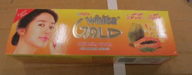 Crema schiarente per la pelle. «White Gold whitening cream with papaya extract» — foto 1 dell'alert A12/01644/22
