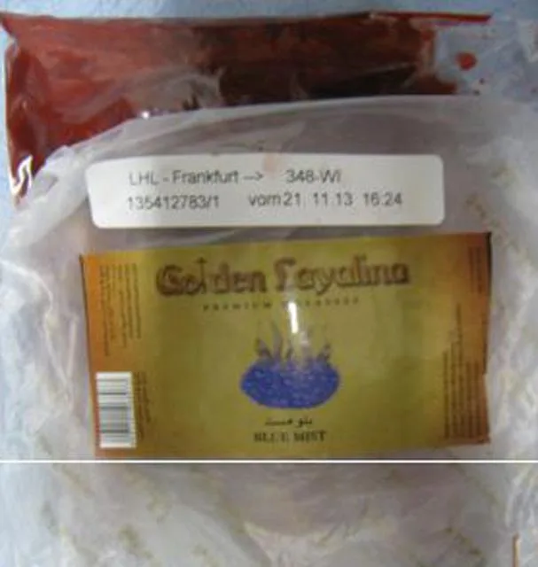 Melassa tabacco «White Grape, Blue Mist, Blueberry Grape, After Glow, Double Apple» — foto 2 dell'alert A12/0045/14