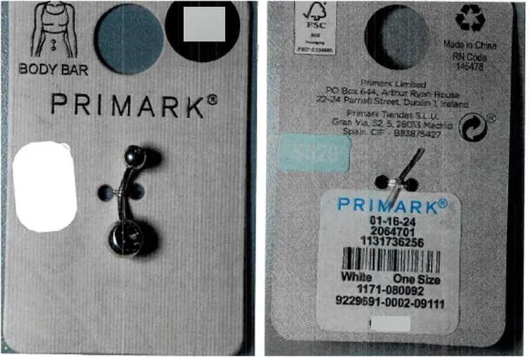 Gioielli piercing «White One Size» (Primark)
