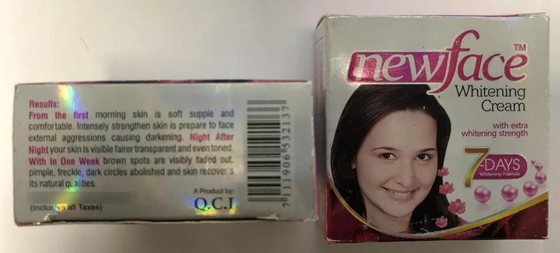 Prodotto schiarimento della pelle «Whitening cream» — foto 1 dell'alert A12/00090/19