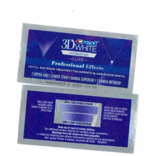 Strisce sbiancanti per denti «Whitestrips - Professional Effects - Dental whitening treatment» — foto 5 dell'alert SR/02980/26