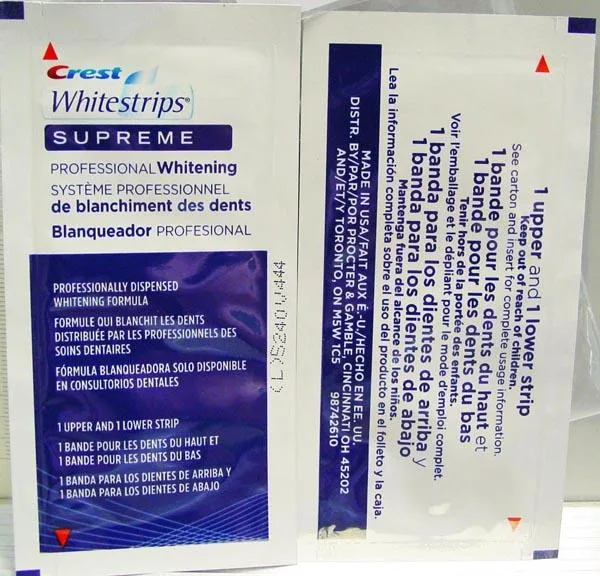 Strisce di sbiancamento dei denti «Whitestrips SUPREME» (Crest)