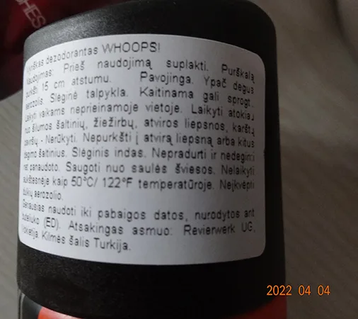 Spruzzo di deodorante «Whoops! Dynamic Orange For Men Perfume Spray» — foto 2 dell'alert A12/00784/22