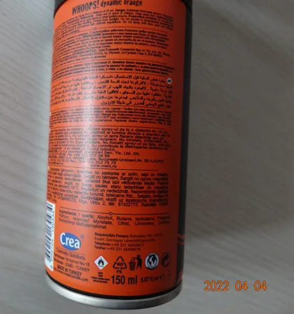 Spruzzo di deodorante «Whoops! Dynamic Orange For Men Perfume Spray» — foto 3 dell'alert A12/00784/22