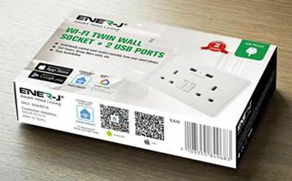 Presa a muro con prese USB «Wi-Fi Twin Wall Socket with 2 USB Ports» — foto 1 dell'alert A11/0051/19